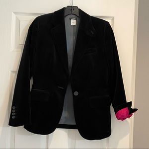 J. Crew Black Velvet Blazer/Jacket.  Size P2